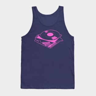 Vinyl LP Stack Tank Top